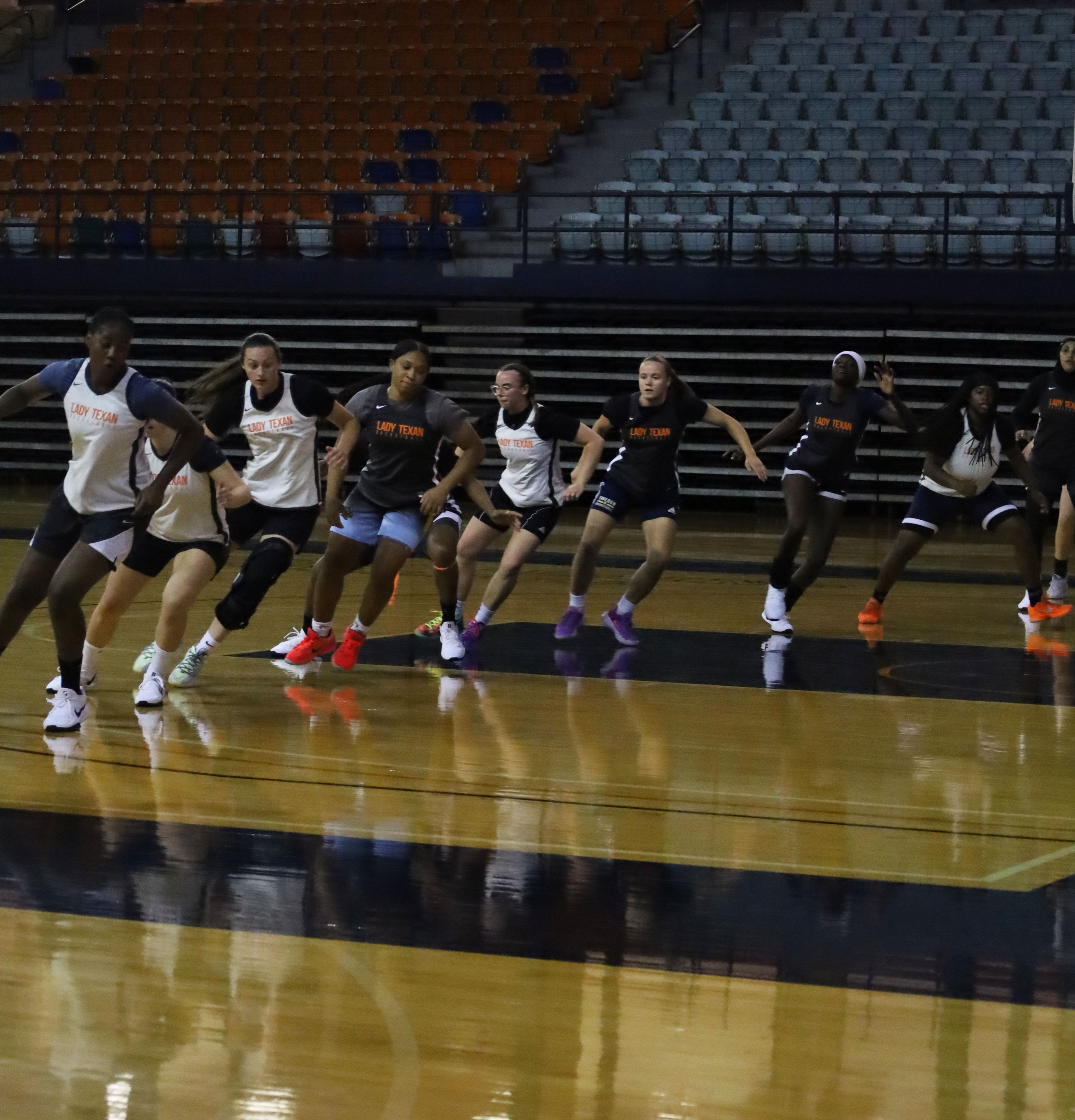 In motion:  SPC Lady Texans pre-season practice